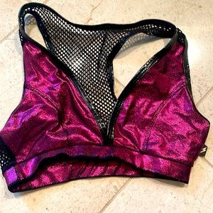 Cleos Metallic pink racer top